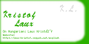 kristof laux business card